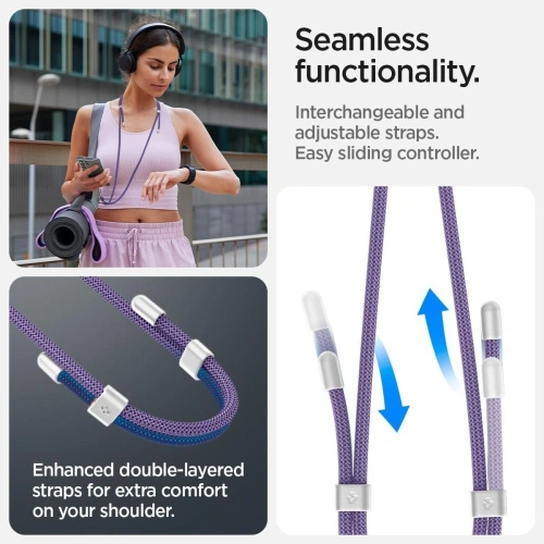Kup Spigen Universelles Tragegurt-Set für Crossbody & Handgelenk in Dunkelpurpur - SPN16521 - {ean13} - Sklep Home Screen