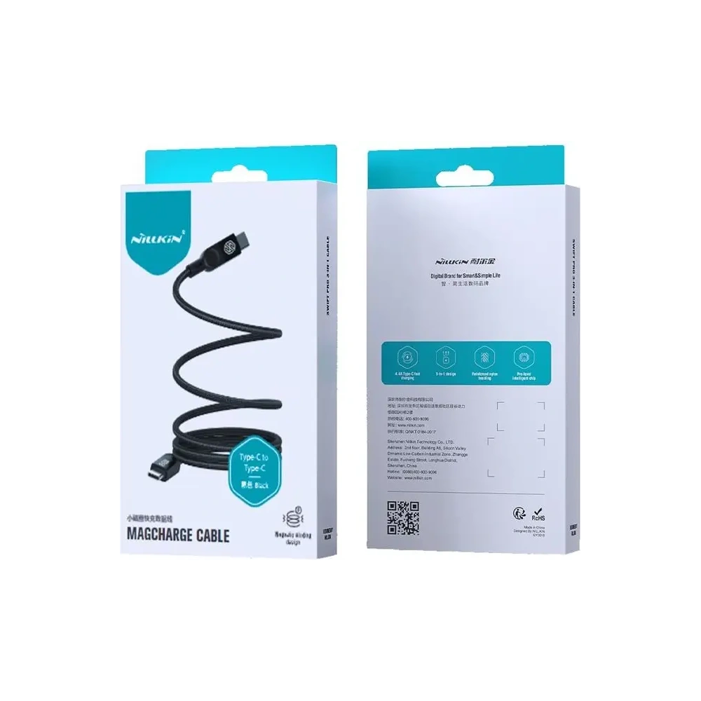 Kabel Nillkin Data Cable MagCharge USB-C PD 100W black/czarny