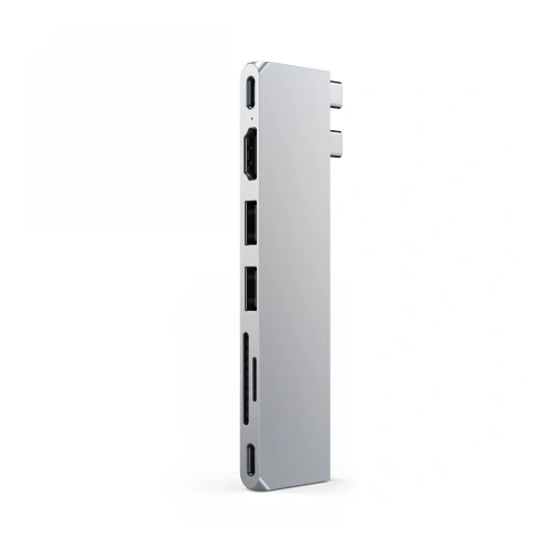 Kup Satechi Pro Hub Slim dupla USB-C-vel MacBookhoz (USB 4, HDMI, 2xUSB-A, SD/microSD, USB-C) (ezüst) - STH157 - {ean13} - Sklep Home Screen