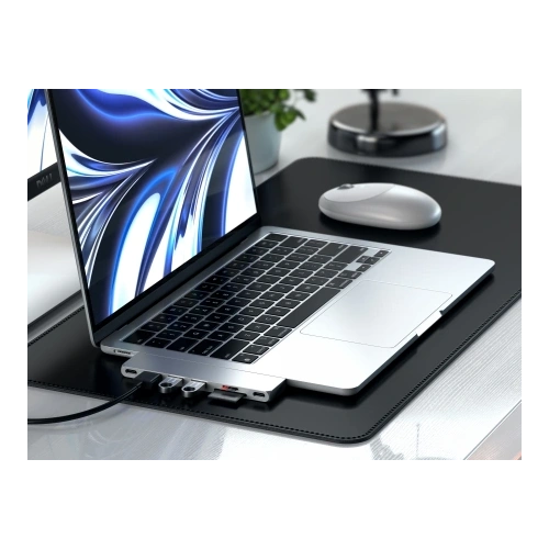 Buy Satechi Pro Hub Slim with dual USB-C for MacBook (USB 4, HDMI, 2xUSB-A, SD/microSD, USB-C) (silver) - STH157 - {ean13} - Home Screen Store Europe