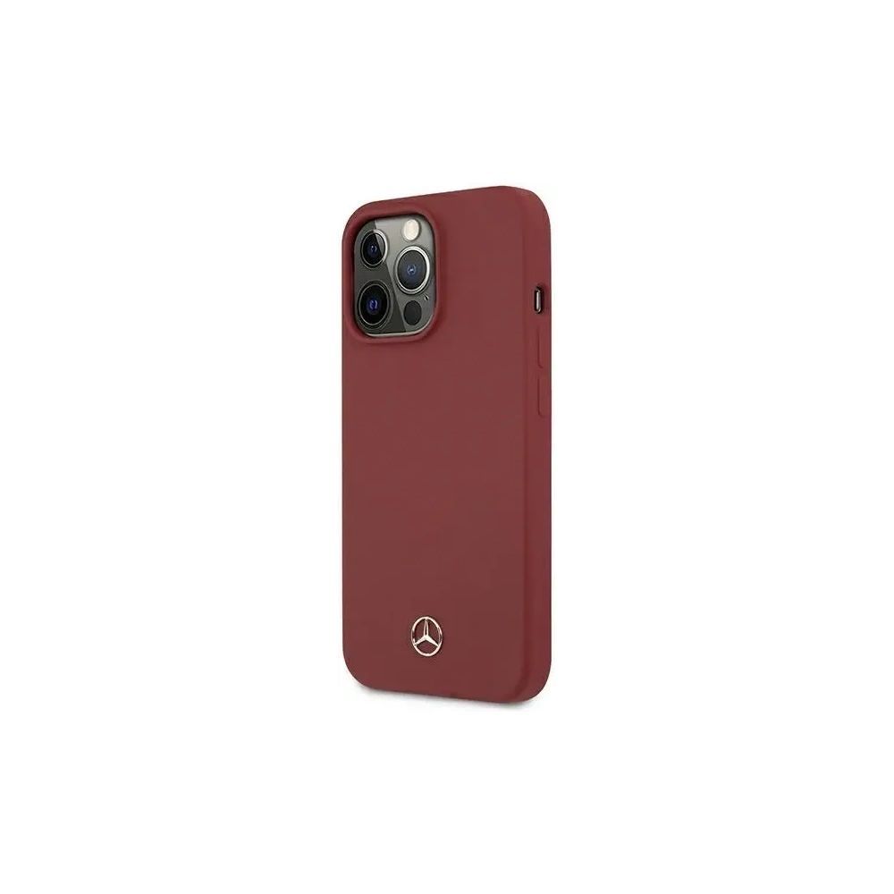 Etui Mercedes MEHCP13XSILRE Apple iPhone 13 Pro Max hardcase Silicone Line czerwony/red