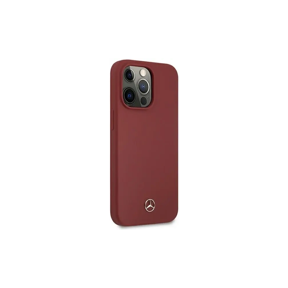 Etui Mercedes MEHCP13XSILRE Apple iPhone 13 Pro Max hardcase Silicone Line czerwony/red