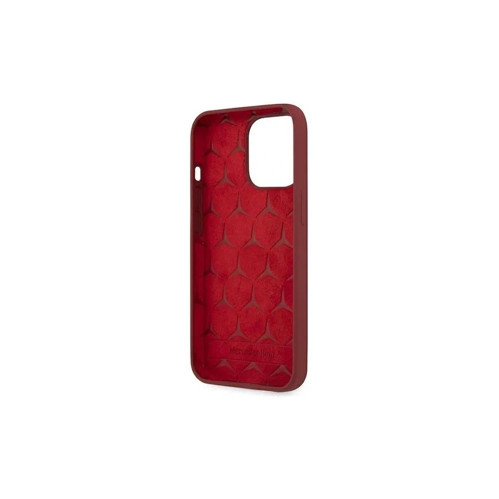 Etui Mercedes MEHCP13XSILRE Apple iPhone 13 Pro Max hardcase Silicone Line czerwony/red