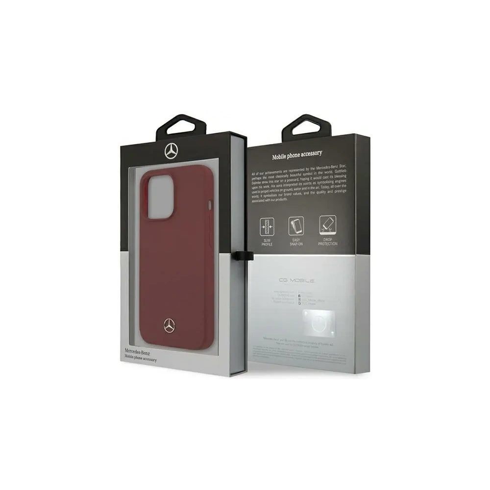 Etui Mercedes MEHCP13XSILRE Apple iPhone 13 Pro Max hardcase Silicone Line czerwony/red