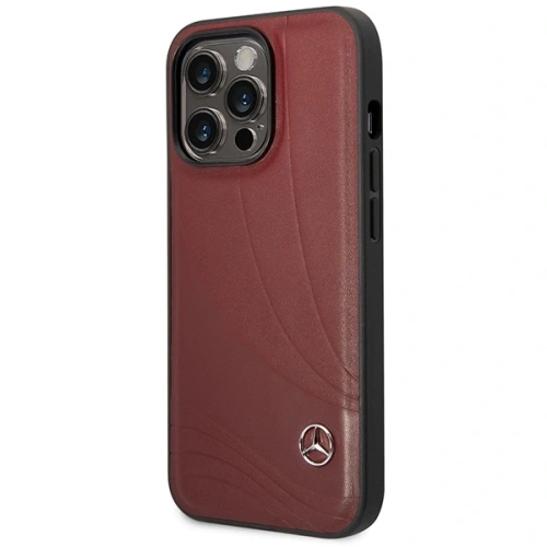 Kup Mercedes MEHCP14L8ROLR Apple iPhone 14 Pro Hartschale Leder Wellenmuster rot - MRS127 - {ean13} - Sklep Home Screen