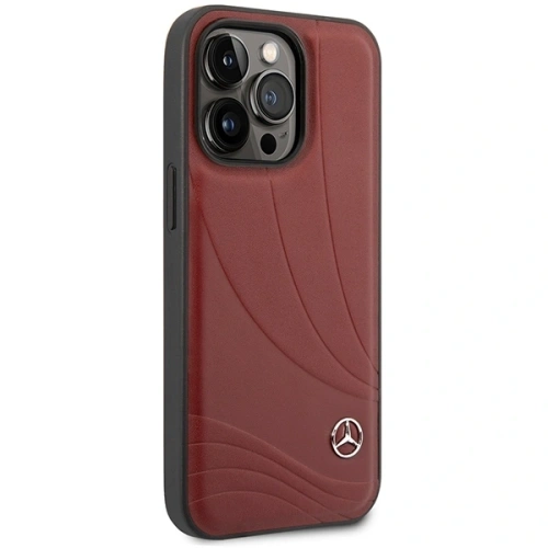 Kup Mercedes MEHCP14L8ROLR Apple iPhone 14 Pro Hartschale Leder Wellenmuster rot - MRS127 - {ean13} - Sklep Home Screen