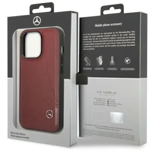 Kup Mercedes MEHCP14L8ROLR Apple iPhone 14 Pro Hartschale Leder Wellenmuster rot - MRS127 - {ean13} - Sklep Home Screen
