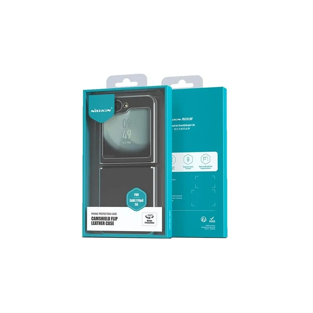 Etui Nillkin Camshield Flip Leather Samsung Galaxy Z Flip 6 / 7 FE black/czarny