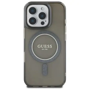 Kup Guess GUHMP16LHFGEREK Apple iPhone 16 Pro Hardcase IML Glitter Circle MagSafe schwarz - GUE4081 - {ean13} - Sklep Home Screen