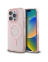 Etui Guess GUHMP16LHFGEREP Apple iPhone 16 Pro hardcase IML Glitter Circle MagSafe růžový/pink