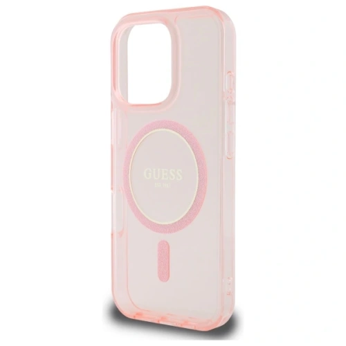Kup Etui Guess GUHMP16LHFGEREP Apple iPhone 16 Pro hardcase IML Glitter Circle MagSafe różowy/pink - GUE4082 - {ean13} - Sklep Home Screen