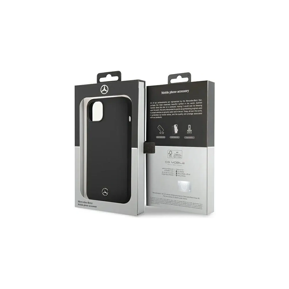 Etui Mercedes MEHCP14MSILBK Apple iPhone 14 Plus / 15 Plus hardcase Silicone Line czarny/black