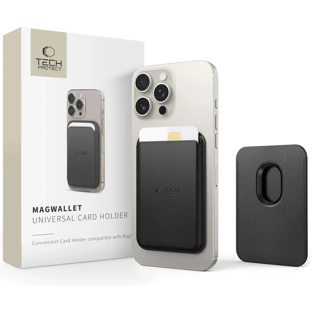 Uchwyt na karty Tech-Protect MagWallet MagSafe Universal Magnetic Card Holder Black