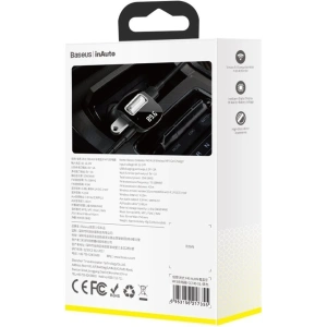 Kup Transmiter FM Baseus Streamer F40, AUX, Bluetooth 5.0, 2x USB, 3A (czarny) - BSU1290BLK - {ean13} - Sklep Home Screen