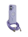 Kup Etui Guess GUHMP16SHCTSGNSU Apple iPhone 16 hardcase Crossbody Cord Script MagSafe fioletowy/purple - GUE4085 - {ean13} - Sklep Home Screen