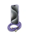Kup Etui Guess GUHMP16SHCTSGNSU Apple iPhone 16 hardcase Crossbody Cord Script MagSafe fioletowy/purple - GUE4085 - {ean13} - Sklep Home Screen