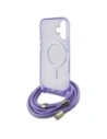 Kup Etui Guess GUHMP16SHCTSGNSU Apple iPhone 16 hardcase Crossbody Cord Script MagSafe fioletowy/purple - GUE4085 - {ean13} - Sklep Home Screen