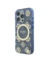Buy Guess GUHMP16XH4PYEEB Apple iPhone 16 Pro Max hardcase IML Peony On 4G Background MagSafe blue - GUE4087 - {ean13} - Home Screen Store Europe