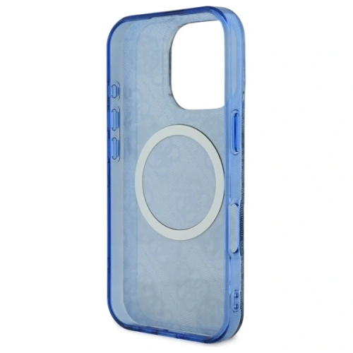 Buy Guess GUHMP16XH4PYEEB Apple iPhone 16 Pro Max hardcase IML Peony On 4G Background MagSafe blue - GUE4087 - {ean13} - Home Screen Store Europe