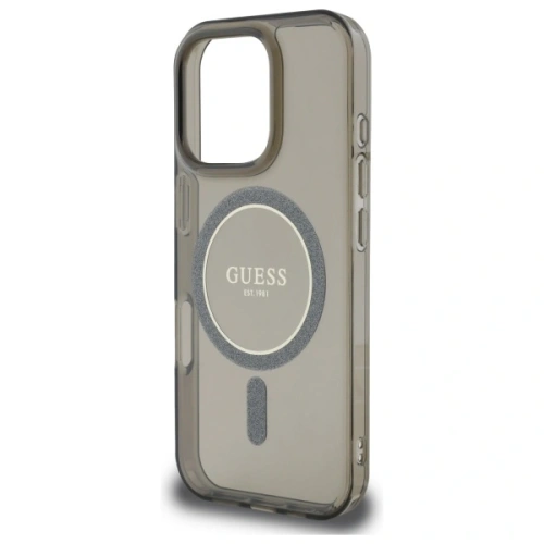 Kup Guess GUHMP16XHFGEREK Apple iPhone 16 Pro Max Hardcase IML Glitter Circle MagSafe schwarz - GUE4088 - {ean13} - Sklep Home Screen