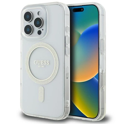 Kup Etui Guess GUHMP16XHFGERET Apple iPhone 16 Pro Max hardcase IML Glitter Circle MagSafe průhledný/transparentní - GUE4090 - {ean13} - Sklep Home Screen