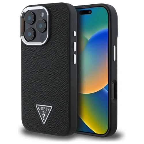 Kup Etui Guess GUHMP16XPGTSPSK Apple iPhone 16 Pro Max hardcase Grained Triangle MagSafe černý/black - GUE4092 - {ean13} - Sklep Home Screen