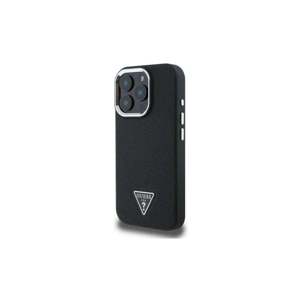 Etui Guess GUHMP16XPGTSPSK Apple iPhone 16 Pro Max hardcase Grained Triangle MagSafe czarny/black