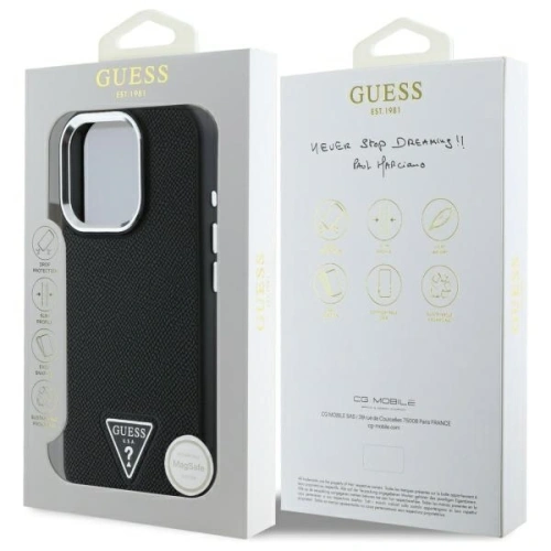 Kup Etui Guess GUHMP16XPGTSPSK Apple iPhone 16 Pro Max hardcase Grained Triangle MagSafe černý/black - GUE4092 - {ean13} - Sklep Home Screen