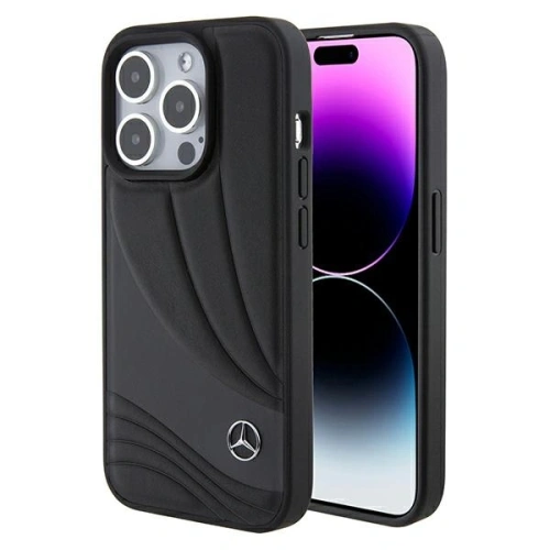 Kup Etui Mercedes MEHCP15L8ROLK Apple iPhone 15 Pro hardcase Leather Wave Patern czarny/black - MRS144 - {ean13} - Sklep Home Screen