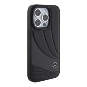 Kup Mercedes MEHCP15L8ROLK Apple iPhone 15 Pro Hartschale Leder Wellenmuster schwarz - MRS144 - {ean13} - Sklep Home Screen
