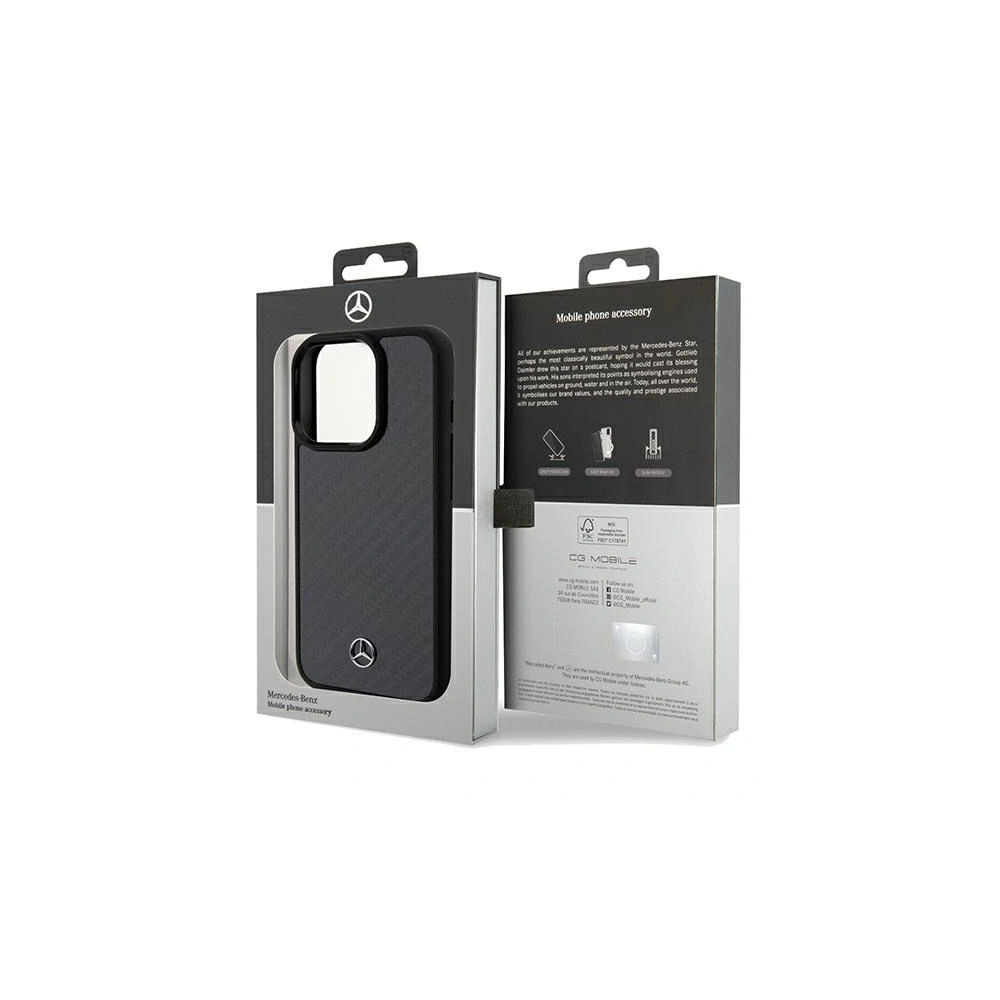 Etui Mercedes MEHCP15LRCABK Apple iPhone 15 Pro hardcase Carbon Fiber Dynamic czarny/black