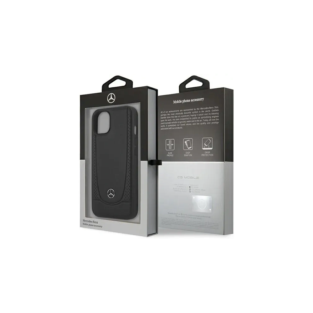 Etui Mercedes MEHCP15MARMBK Apple iPhone 15 Plus / 14 Plus hardcase Leather Urban czarny/black