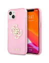 [OUTLET] Case Guess GUHCP13SPCUGL4GPI Apple iPhone 13 mini rosa/pink Hartschale Glitter 4G Big Logo
