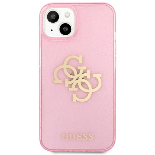 Kup [OUTLET] Case Guess GUHCP13SPCUGL4GPI Apple iPhone 13 mini rosa/pink Hartschale Glitter 4G Big Logo - OT-747 - {ean13} - Sklep Home Screen