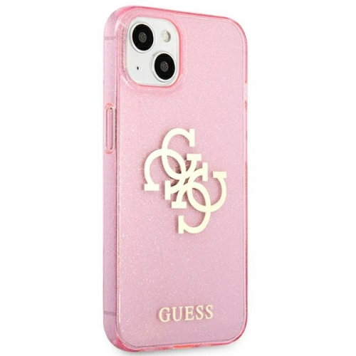 Kup [OUTLET] Case Guess GUHCP13SPCUGL4GPI Apple iPhone 13 mini rosa/pink Hartschale Glitter 4G Big Logo - OT-747 - {ean13} - Sklep Home Screen