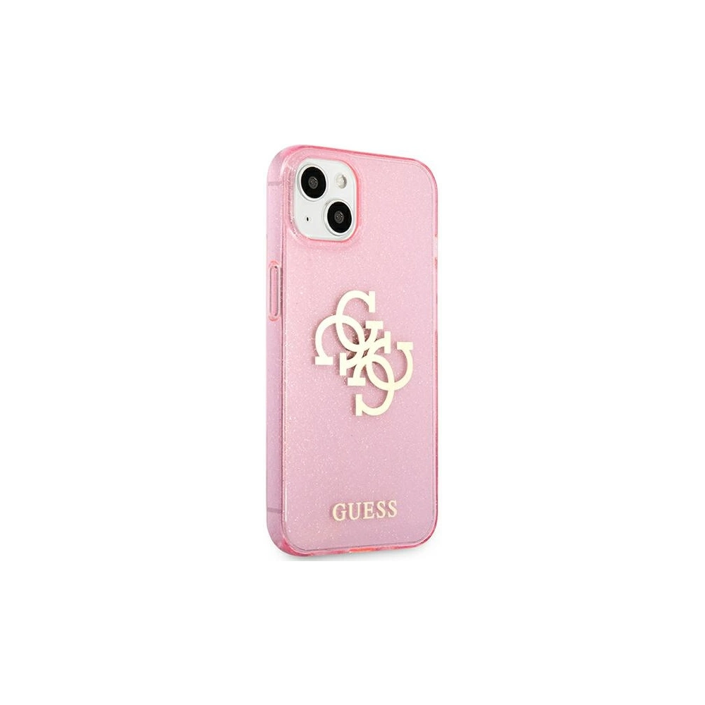 [OUTLET] Etui Guess GUHCP13SPCUGL4GPI Apple iPhone 13 mini różowy/pink hard case Glitter 4G Big Logo