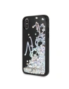 Kup Karl Lagerfeld KLHCPXKSIGMU iPhone X/Xs schwarz/schwarzes Hartschalenetui Signature Liquid Glitter Sequins - KLD212BLK - {ean13} - Sklep Home Screen