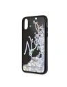 Kup Karl Lagerfeld KLHCPXKSIGMU iPhone X/Xs schwarz/schwarzes Hartschalenetui Signature Liquid Glitter Sequins - KLD212BLK - {ean13} - Sklep Home Screen