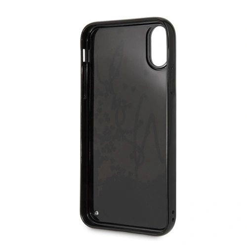 Kup Karl Lagerfeld KLHCPXKSIGMU iPhone X/Xs schwarz/schwarzes Hartschalenetui Signature Liquid Glitter Sequins - KLD212BLK - {ean13} - Sklep Home Screen
