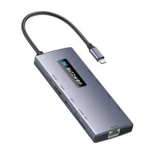 Buy Blitzwolf BW-NEW TH8 10in1 adapter 3xUSB-A 3.0, 2xUSB-C 3.0, USB-C PD 100W, HDMI 4K60Hz, SD/TF 3.0, RJ45 1000 Mbps - BLZ622 - {ean13} - Home Screen Store Europe
