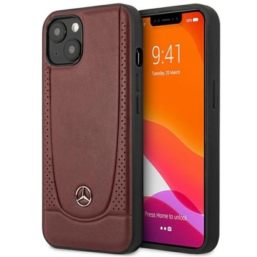 Buy Mercedes MEHCP15SARMRE Apple iPhone 15 / 14 / 13 hardcase Leather Urban Bengale red - MRS150 - {ean13} - Home Screen Store Europe