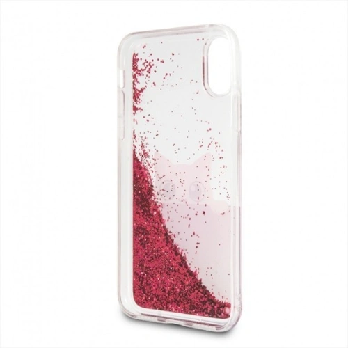 Kup Karl Lagerfeld KLHCPXPABGFU iPhone X fushia/różowy hard case Liquid Glitter - KLD213FKS - {ean13} - Sklep Home Screen