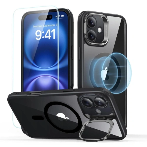 Buy ESR Classic Hybrid Kickstand HaloLock MagSafe & Tempered Glass Apple Apple iPhone 16 Plus Clear/black - ESR862 - {ean13} - Home Screen Store Europe