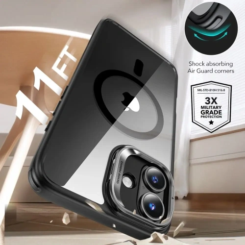 Kup ESR Classic Hybrid Kickstand HaloLock MagSafe & Tempered Glass Apple Apple iPhone 16 Plus Klar/schwarz - ESR862 - {ean13} - Sklep Home Screen