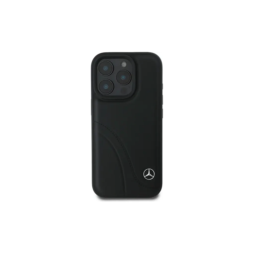 Etui Mercedes MEHCP16L23RBCSK Apple iPhone 16 Pro hardcase MB Curved Stitches Leather czarny/black