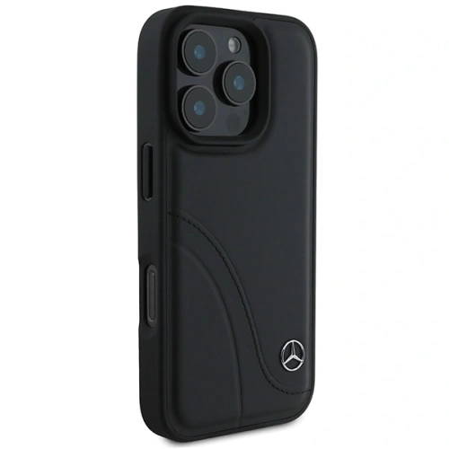 Kup Mercedes MEHCP16L23RBCSK Apple iPhone 16 Pro Hartschale MB Gebogene Nähte Leder schwarz - MRS157 - {ean13} - Sklep Home Screen