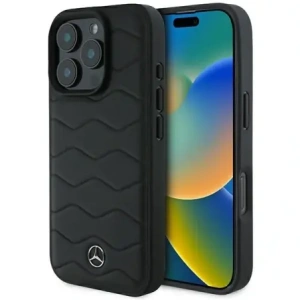 Buy Mercedes MEHCP16L23RWRSK Apple iPhone 16 Pro hardcase MB Waves Leather black - MRS158 - {ean13} - Home Screen Store Europe