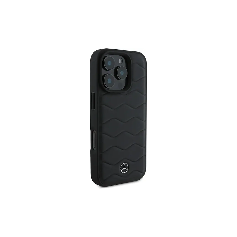 Etui Mercedes MEHCP16L23RWRSK Apple iPhone 16 Pro hardcase MB Waves Leather czarny/black
