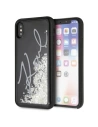 Karl Lagerfeld KLHCPXPH2IR iPhone X/Xs černý/black Glitter Signature - Svítí ve tmě
