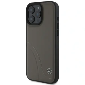 Kup Mercedes MEHCP16X23RBCSB Apple iPhone 16 Pro Max carcasă din plastic cu cusături curbate din piele maro - MRS161 - {ean13} - Sklep Home Screen